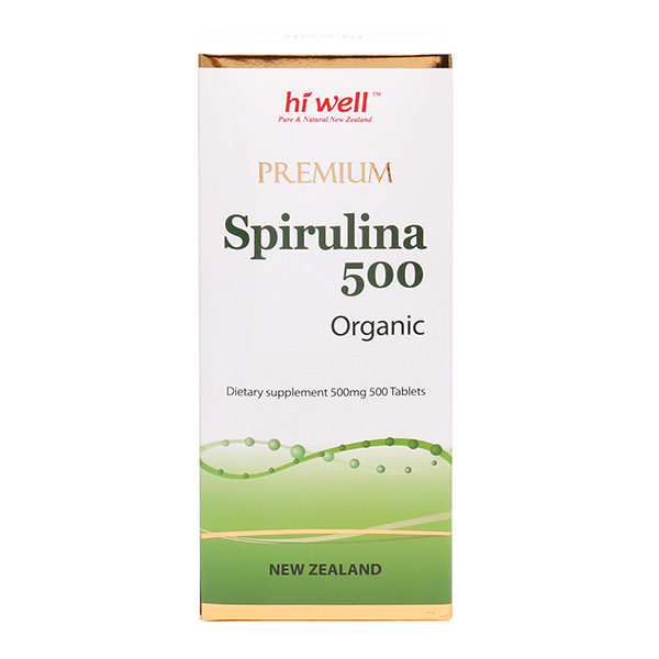 hi-well-organic spirulina-500mg-500-tablets